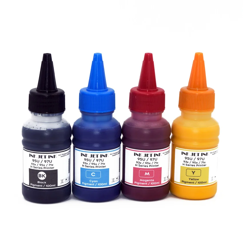 

4*100ml Pigment Ink For HP 178 364 564 862 for HP 3070A 5510 5515 6510 7510 B109a B109n tB110a B209a B210a Printer