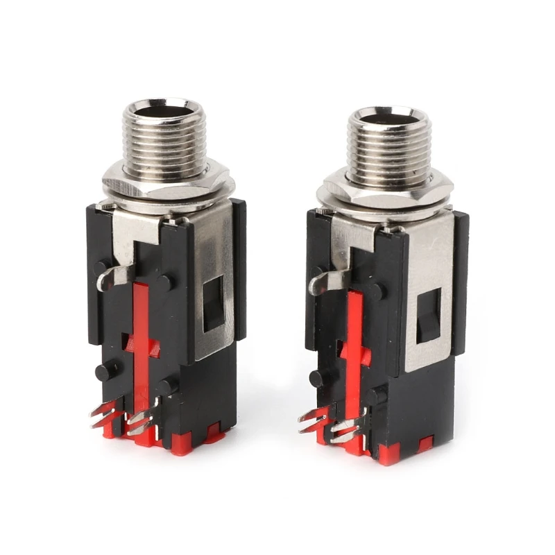 5PCS 6.35mm 1/4 2Pin Female Audio Stereo Phone Jack Headphone Socket Connector L69A
