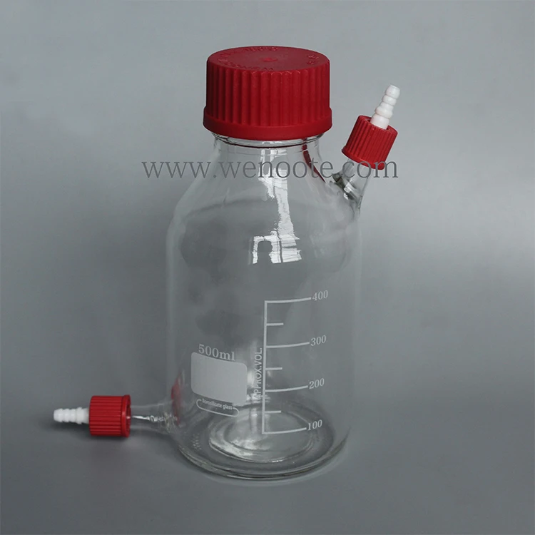 

500ml biological feeding bottle, feeding bottle, sampling bottle, interface suitable for 14 16 25 silicone tube.