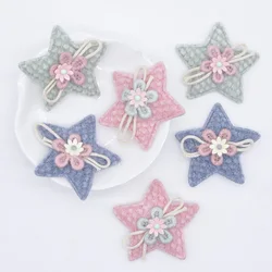 10Pcs 45mm Soft Corn Plush Star Applique for DIY Clothes Hat Headwear Patches Gloves Leggings Socks Sewing Decor Accessories P86