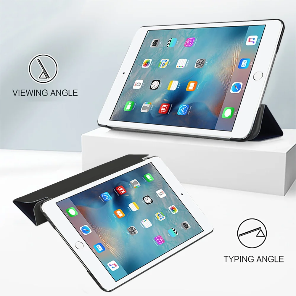 Apple IPad 5th 6th Gen 9.7 "/Air 1 2/Pro 9.7 인치 커버 웨이크 슬립 플립 PU 가죽 스탠드 Funda + Free Stylus