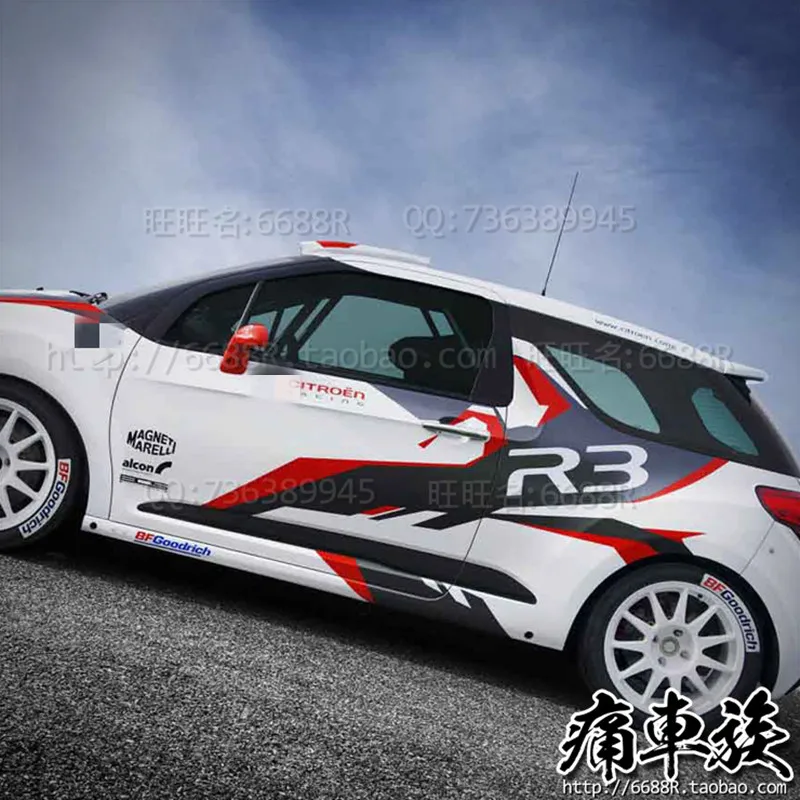 For Citroen DS3 R3 body appearance decoration stickers DS3 R3 racing modified film