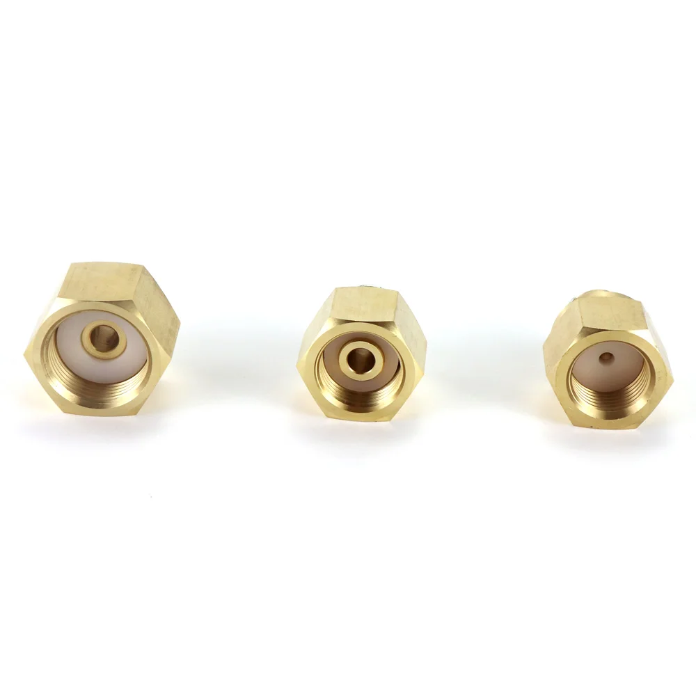 New W21.8-14  G3/4 or CGA320 Brass Nut Nipple Washer Set For CO2 Tank Cylinder SodaSttream Maker External Hose Adapter