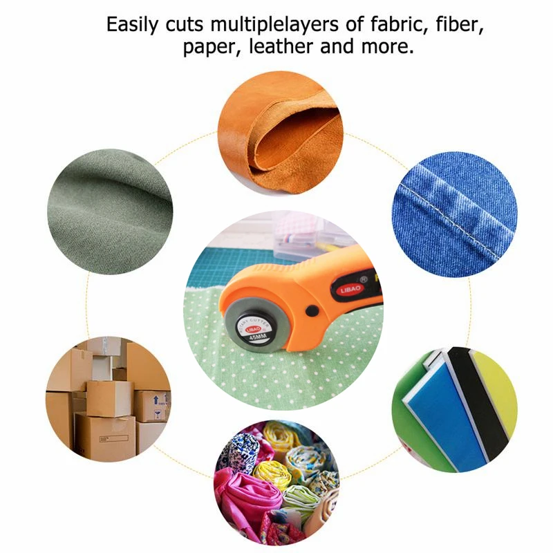 45mm 28mm Rotary Cutter Set Blades Fabric Circular Quilting Cutting Patchwork Leather craft Sewing Tool Quilted Leather Cutter