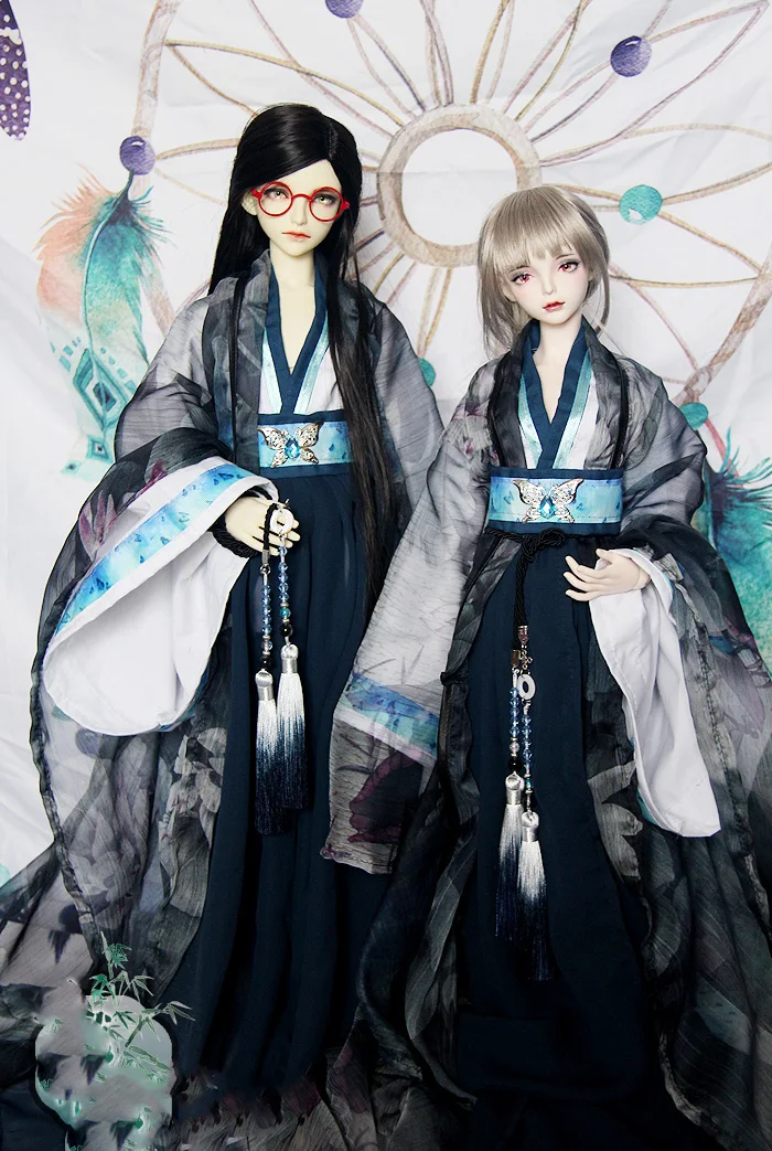 1/3 аксессуары для одежды BJD, древний китайский костюм, платье феи Hanfu, наряд для BJD/SD SD13, кукла для девочек или мальчиков A0733