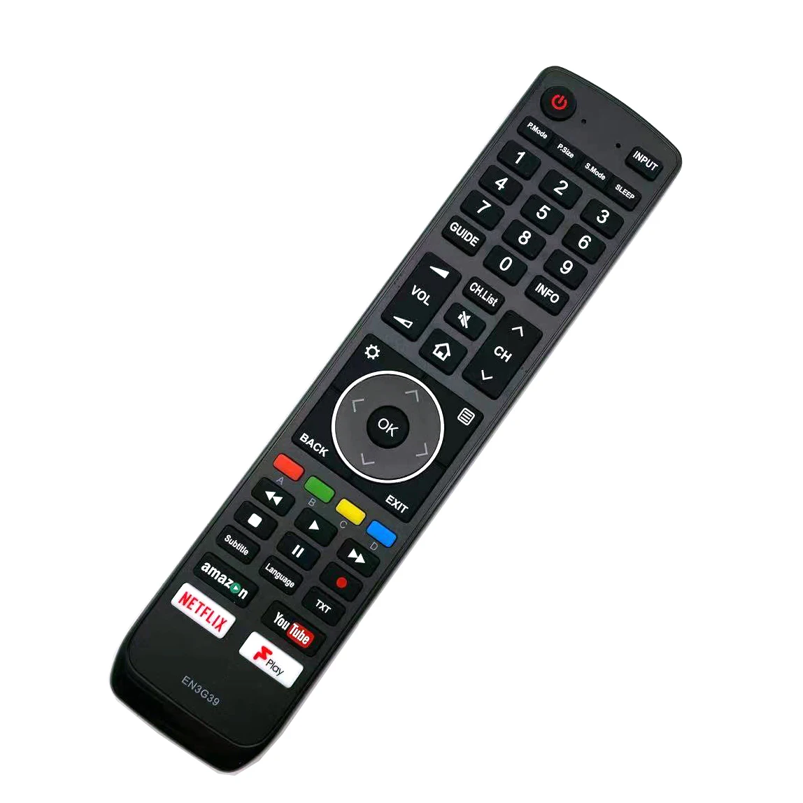 EN3G39 Remote Control for Hisense TVH49N5500 H43A6200UK H50N5300 H55A6200 H65A6200 H49N5500UK H49N5700UK H50N5300UK H55N5700U