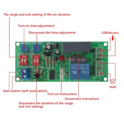 Dual Time Adjustable Cycle Delay Timing Relay Repeat ON OFF Switch Infinite Loop Timer Module AC 100V 110V 120V 220V 230V 240V