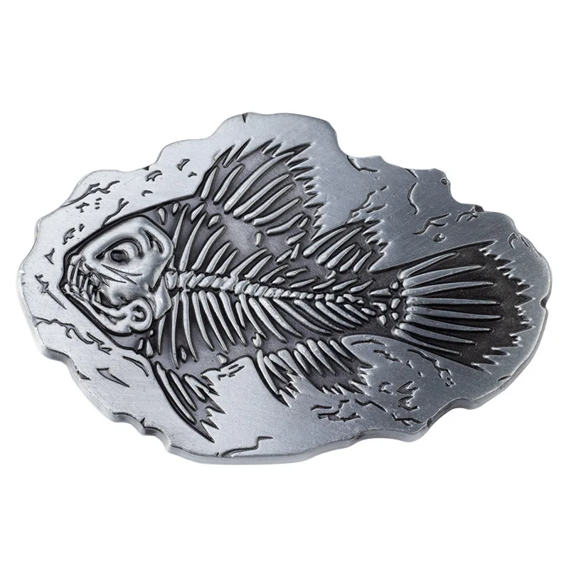 Piranha Fossil Belt Buckle Fish Skeleton