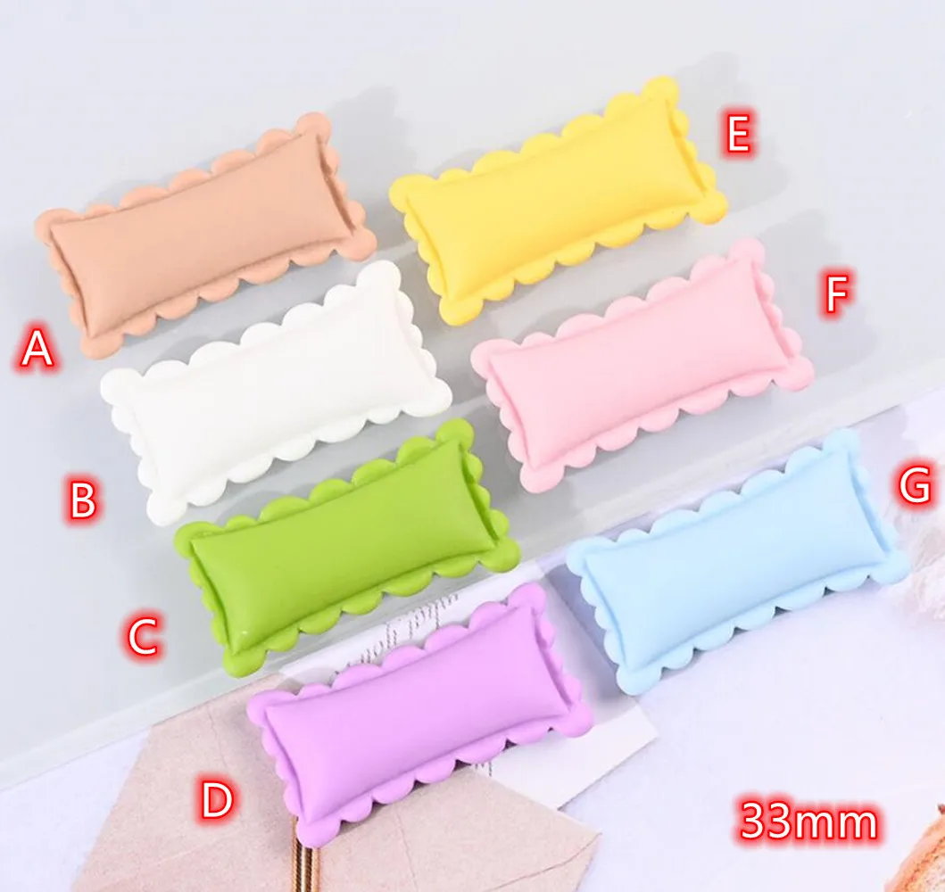 Pastel Resin 3D Pillow Cabochons 10pcs big Colorful cute Pillow Resin Accessories for Handmade Crafts or Girls Hair Accessory