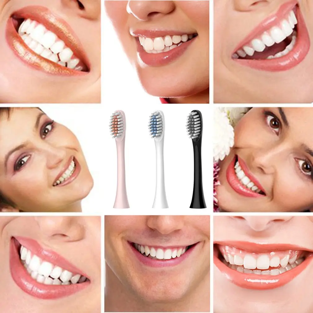 Cabezal de cepillo de dientes eléctrico X-3, cerdas universales, resistentes al agua, redondas, piezas de repuesto
