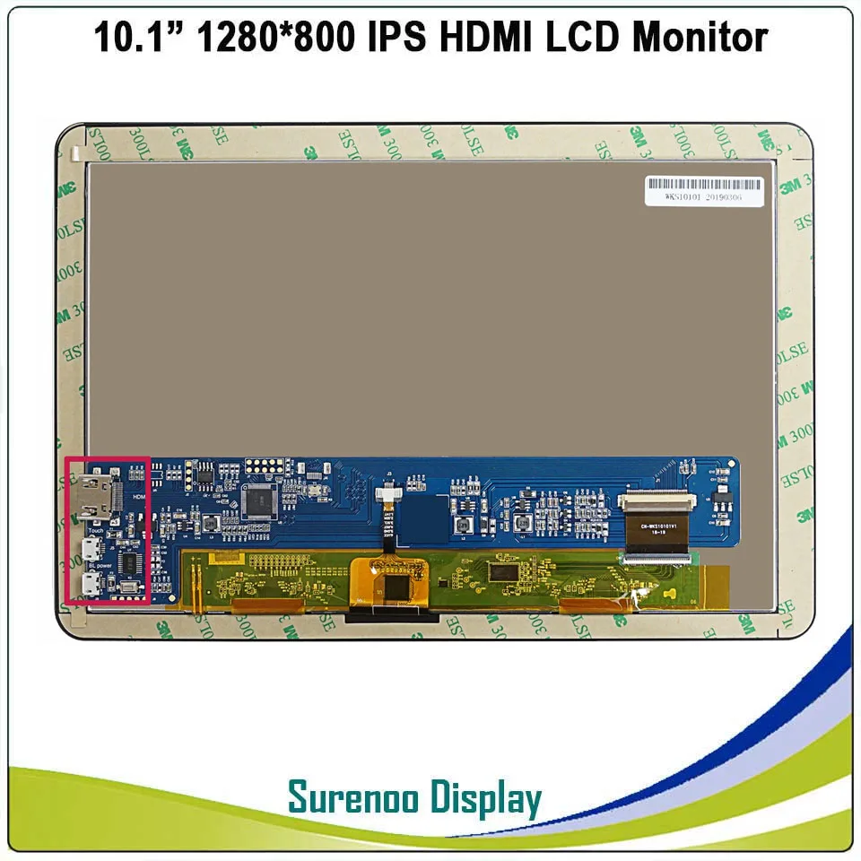 Imagem -04 - Polegadas 1280*800 Hdmi-compatível com Módulo Lcd Monitor Ips Tela Usb Capacitivo Touch Panel Pwm para Raspberry pi 10.1