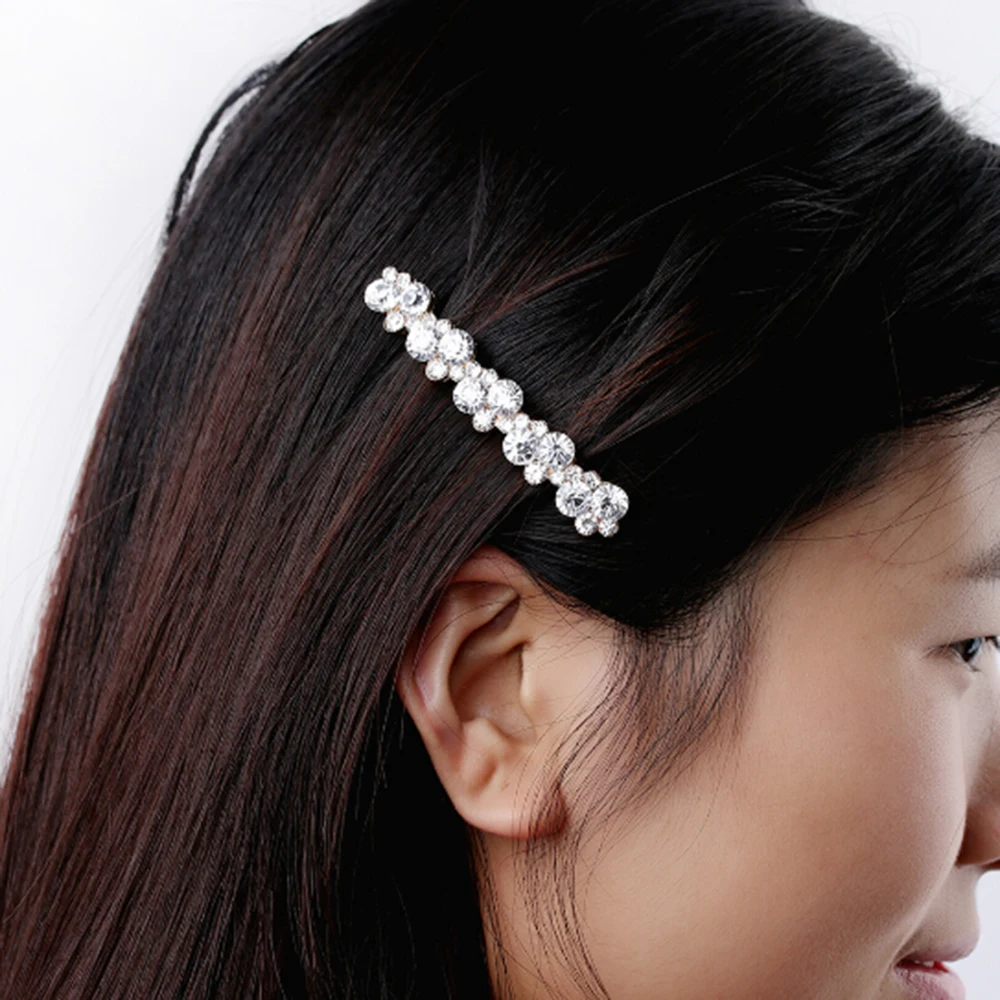 Pasadores elegantes de perlas de cristal para mujer, horquillas coreanas, accesorios para el cabello, 5 colores, gran oferta, envío directo
