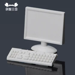 10 sets Model Computer+Keyboard Toy 1:20 1:25 1:50 scale Miniature Item Dollhouse Furniture Toy Office Stationery Accessories