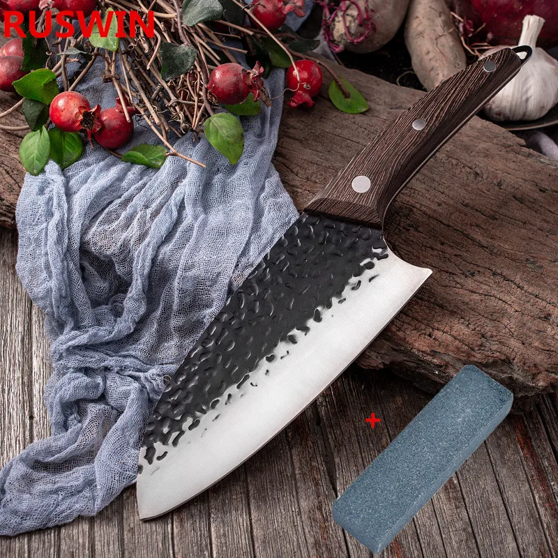 

Forged Kitchen Knife Traditional Stainless Steel Sharp Butcher Knife Ladies Labor-Saving Slicing Knife Household Meat Cutting