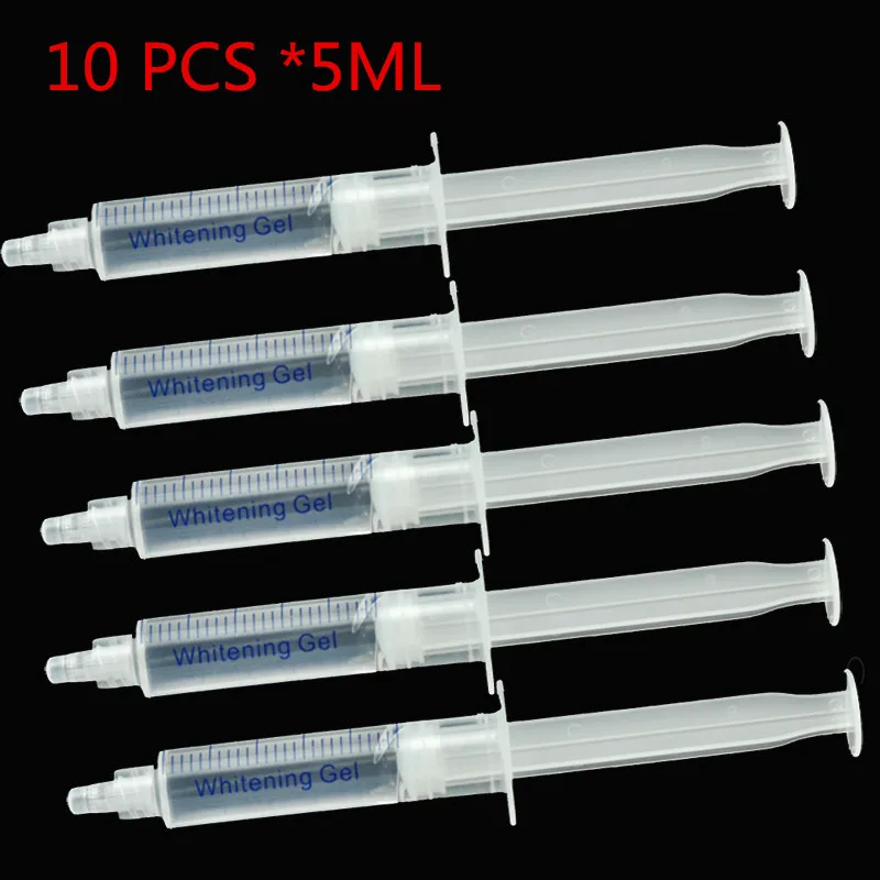 10 Pieces 5ML Professional Teeth Whitening Gel Peroxide Dental Bleach Whiteners Tooth Gel