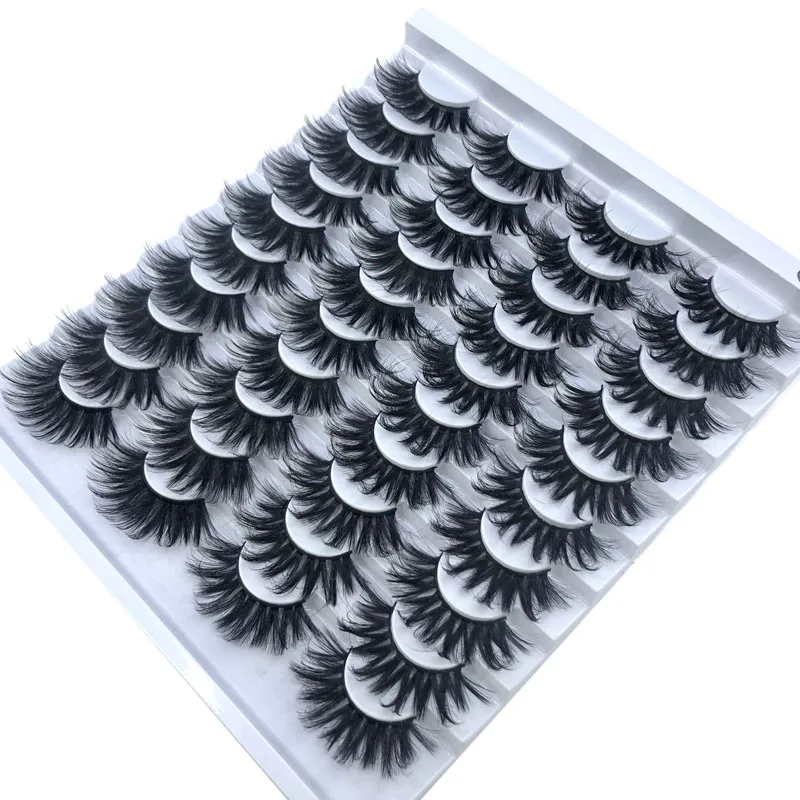 NEW 20 Pairs 3D Faux Mink Eyelashes Natural Thick Long False Eyelashes Dramatic Fake Lashes Makeup Extension Eyelashes maquiagem