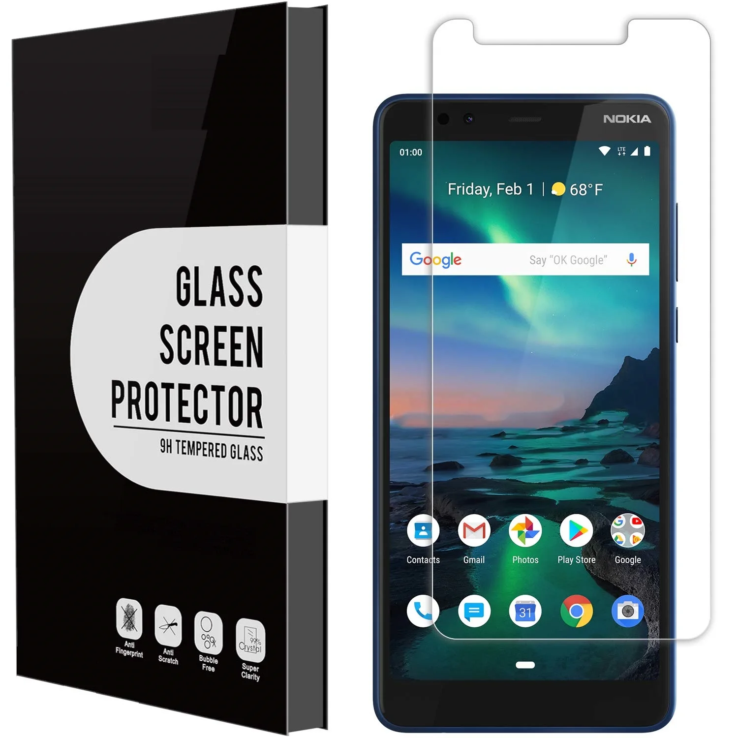 Tempered Glass For Nokia 3.1 plus Screen Protector 9H Toughened Glass Phone For Nokia 3.1plus Protective Film