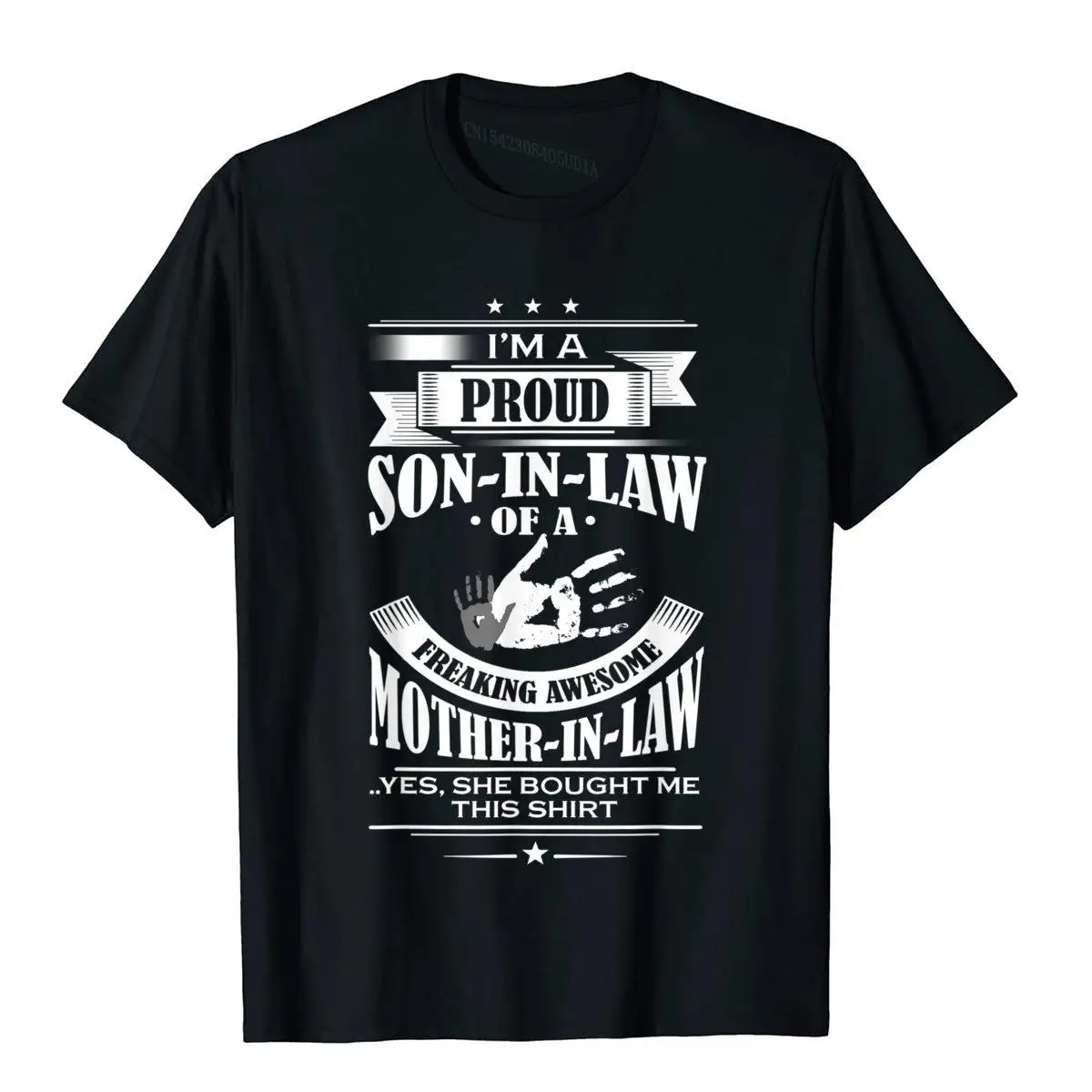 

I'm A Proud Son In Law Of An Awesome Mom In Law T Shirt Anime Top T-Shirts Popular Tops Shirt Cotton Men Manga