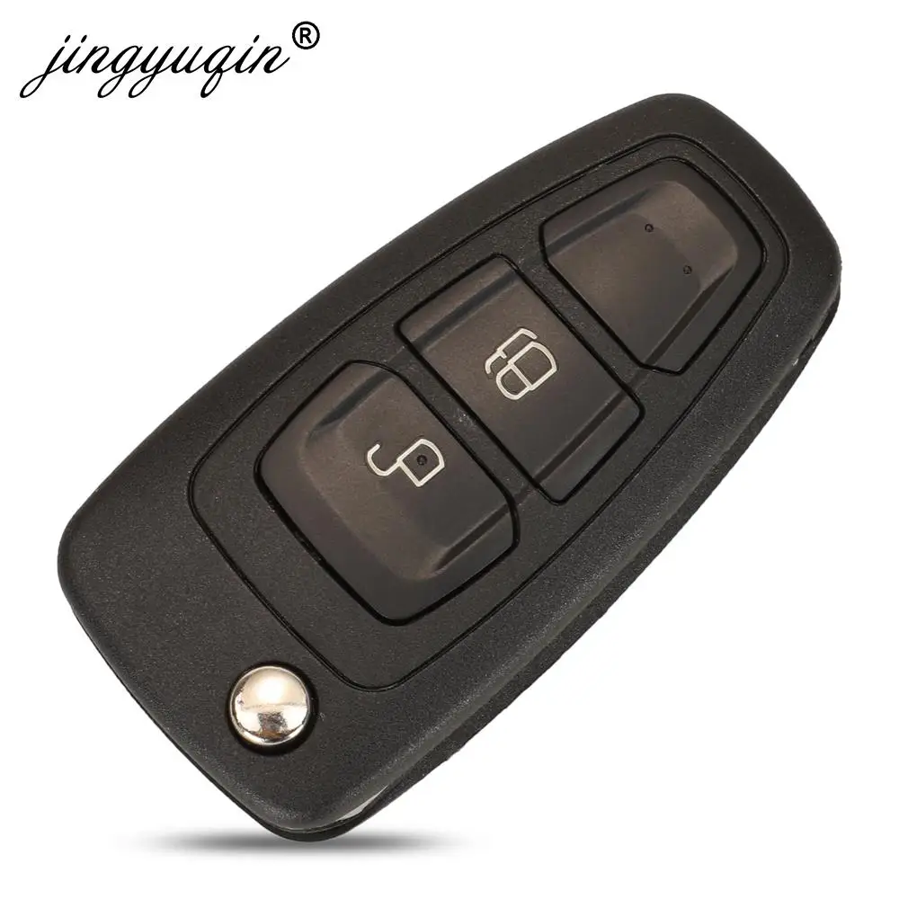 jingyuqin 2BT 434Mhz 4D63 Remote Flip Car Key For Ford Ranger C-Max Focus Grand C-Max Mondeo 5WK50165 5WK50166 5WK50168 5WK50169