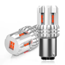 2PCS 1157 BAY15D P21 5W LED Bulbs 12 SMD 3020 Chips High Power LED Light Lamp Brake Lights P21/5W Car LED Bulb Red Auto 12V
