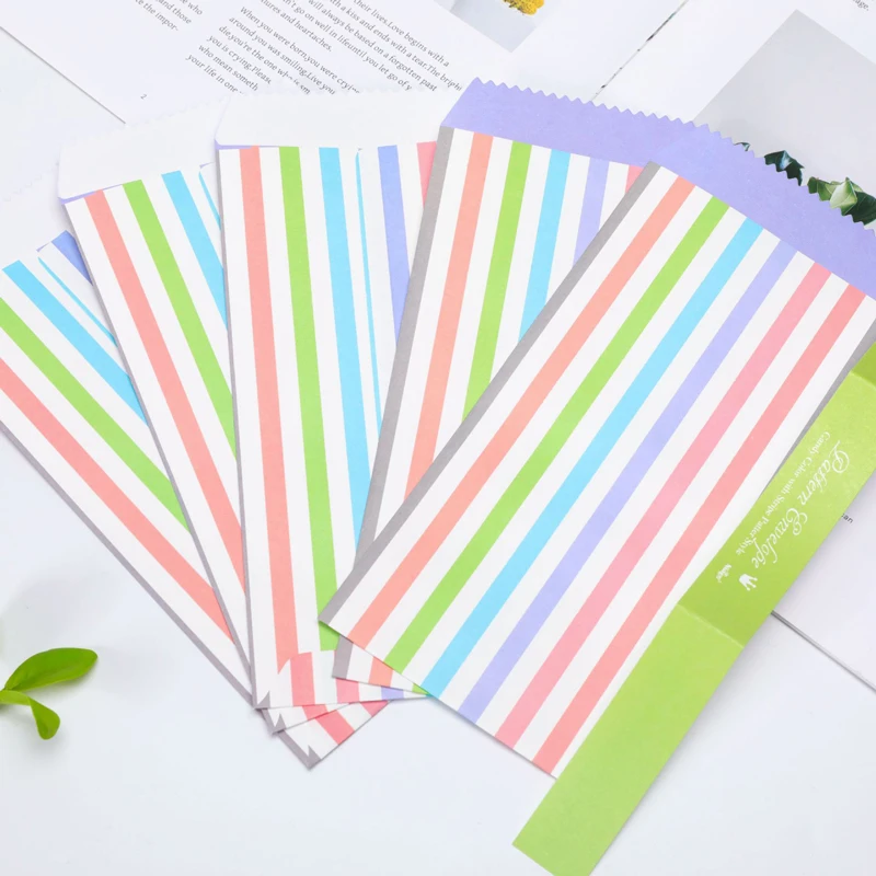 5Pcs/Set Fresh Candy Color Series Paper Envelopes Cute Kawaii Wedding Invitation Blessing Greeting Card Letter Gift Envelope