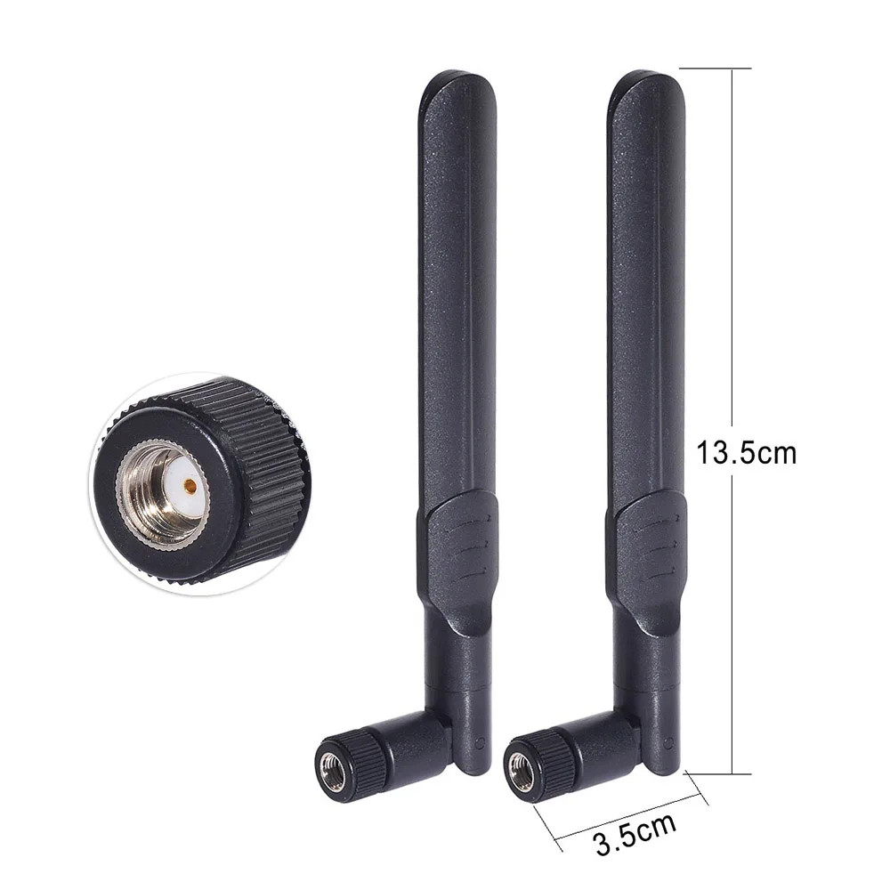 Eightwood WiFi 2.4GHz 5GHz 6dBi Antenna RP-SMA Female+IPX IPEX U.FL to RP-SMA Male Crimp 1.13mm Coaxial Cable 15cm Aerial 2PCS