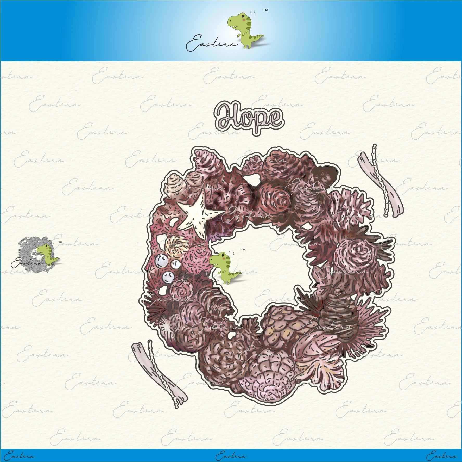 Hope Wreath metal cutting dies 2021 new diy  molds Scrapbooking Paper Making die cuts crafts