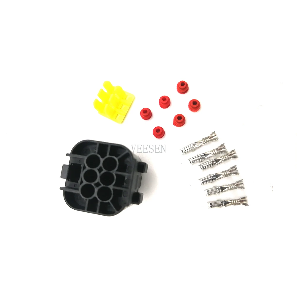 Waterproof Wire Connector Plug 10SET 6Pin Female  Lamp connector Auto Sealed Electrical Car Truck Connectors