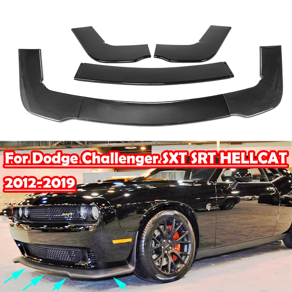 

3pcs New Car Front Bumper Lip Splitter Spoiler Diffuser Deflector Lips For Dodge For Challenger SXT SRT HELLCAT 2012-2019 All