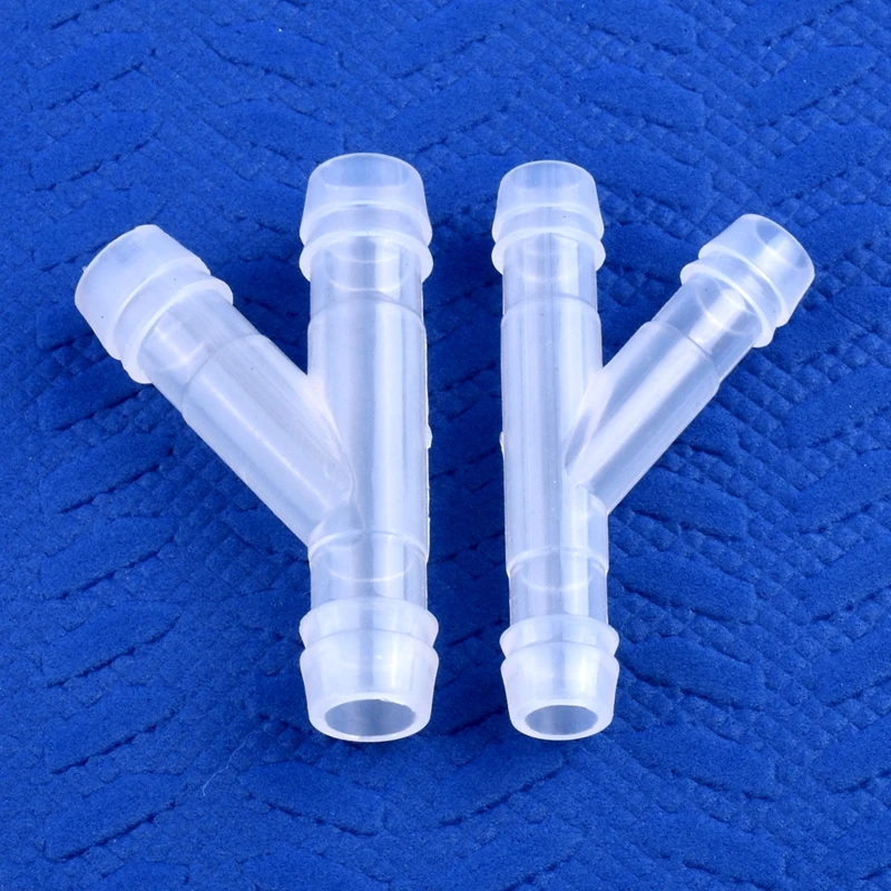 5~200Pcs 4~18mm Food Grade Plastic Oblique Y-Type Tee Connector Aquarium Tank Air Pump Gas Diverter Irrigation Pagoda Hose Joint