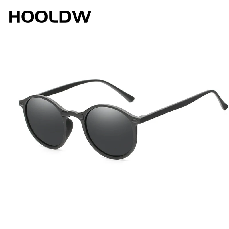 HOOLDW New Women Round Polarized Sunglasses Retro Vintage UV400 Driving Steampunk Eyewear Male Small Sun Glasses Gafas Ciclismo