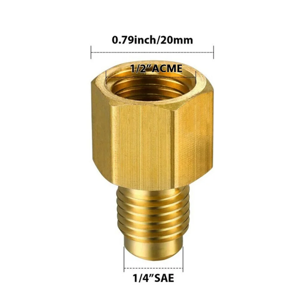 R134A R12 Adaptador de Acoplamento Rápido Carro Condicionador 1/2 "ACME Fêmea 1/4" SAE Alta Qualidade Latão Carro Injector Combustível