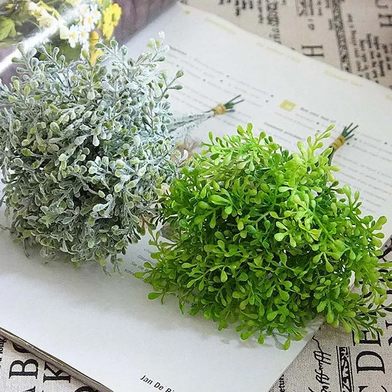 Artificial flower green plants plastic 6branches pomelo citrus quality good home garden turf distribution Christmas decor plants