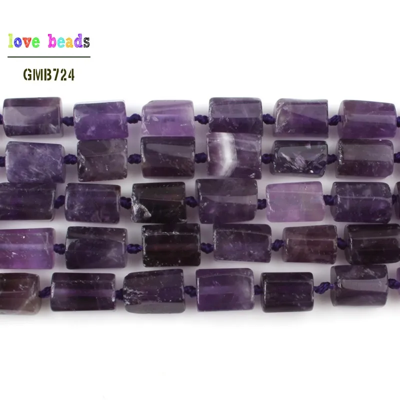 8x11mm Cylindrical Amethysts Diy Bracelets for Women jewellery Making  necklace 7.5 Inch