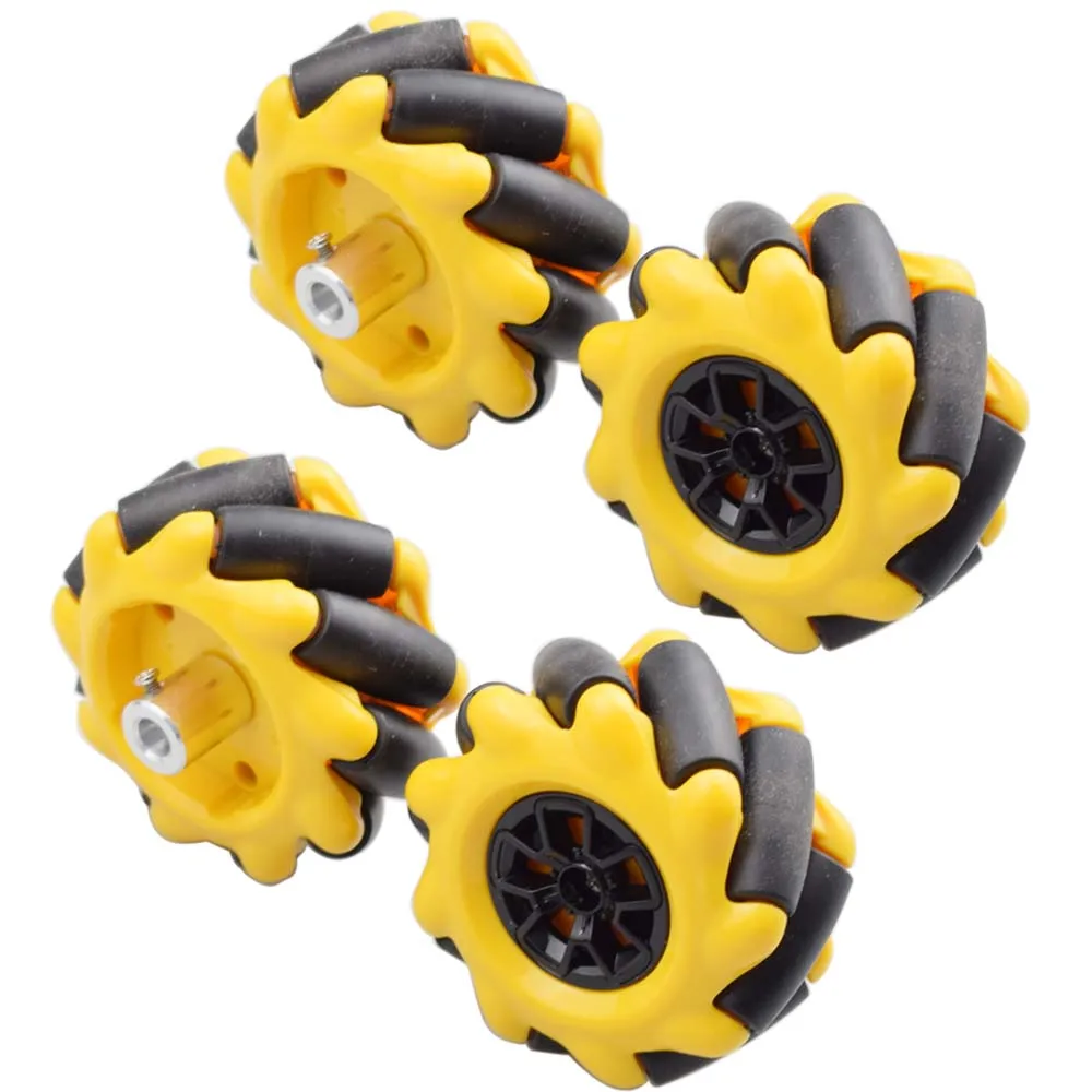 

New 5/10kg Load 60/80mm Mecanum Wheel with 5mm Hubs for 42mm Stepper Motor Robotics Tires For Arduino DIY Robot Car Parts