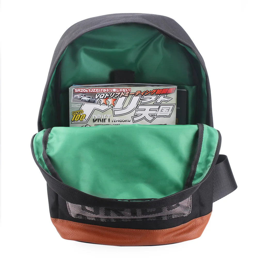 MUGE- JDM Style Racing Fabric Strap Style Motorcycle School Backpack Car Canvas Backpack Bride Bag Racing Souvenirs RS-BAG039