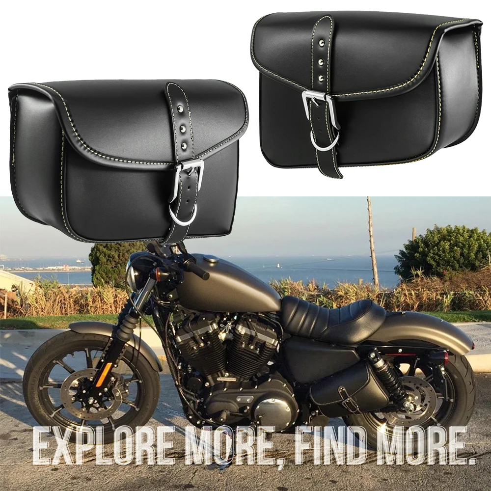 

Motorcycle Bag PU Leather Saddlebags For Harley Swingarm Bag Sportster XL883 XL1200 XL 883 1200 Saddle Left Right Side Tool Bags