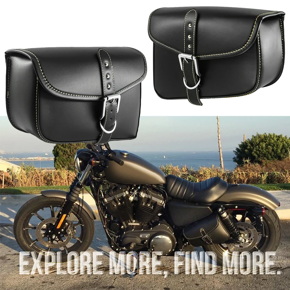 Motorcycle Bag PU Leather Saddlebags For Harley Swingarm Bag