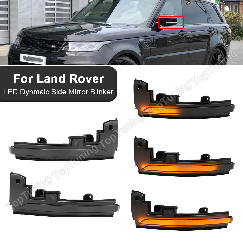 

For Land Rover LR4 Discovery Range Rover Sport Evoque MK IV LED Dynamic Side Mirror Light Turn Signal Blinker Indicator Lamp 2X