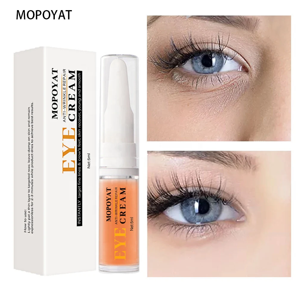 MOPOYAT Eye Cream Peptide Collagen Serum Remove Pouch Anti-Wrinkle Reduce Fine lines Remove Dark Circles Eye Cream 5ml