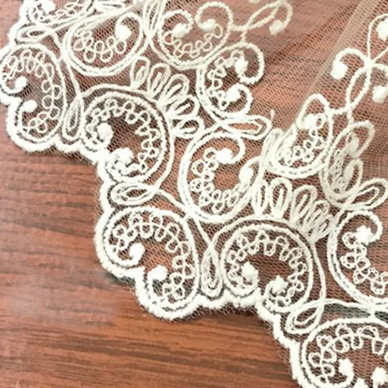 2020 high quality white lace fabric for dress DIY crafts handmade supplies floral cotton lace ribbon sewing accessories 2yards