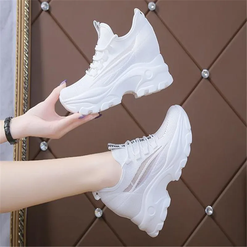 New Designer Sneakers Women Platform Casual Shoes Fashion Sneakers Platform Basket Femme Yellow Casual Shoes