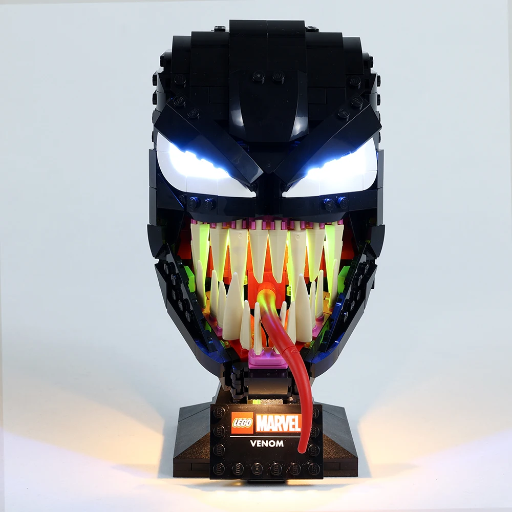 Led Light Up Kit For 76187 Super Hero Series Venom Helmet Mask Building Blocks Light Up Your Toys Only Lighting Set No Bricks