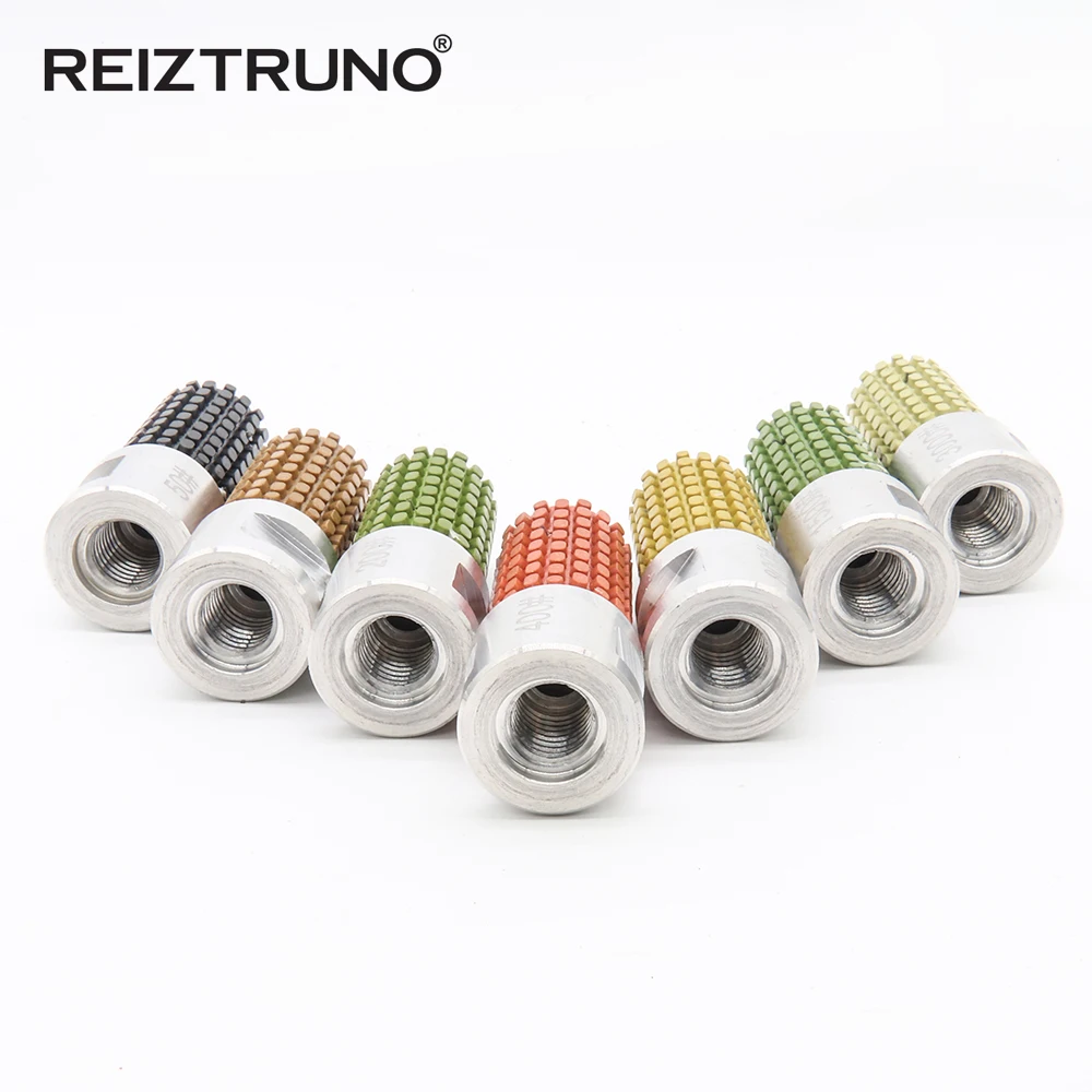 1 Inci Roda Drum Berlian 25Mm Drum Pemoles Berlian Basah M14 5/8 "-11 Roda Gerinda Drum Benang untuk Batu Granit Marmer