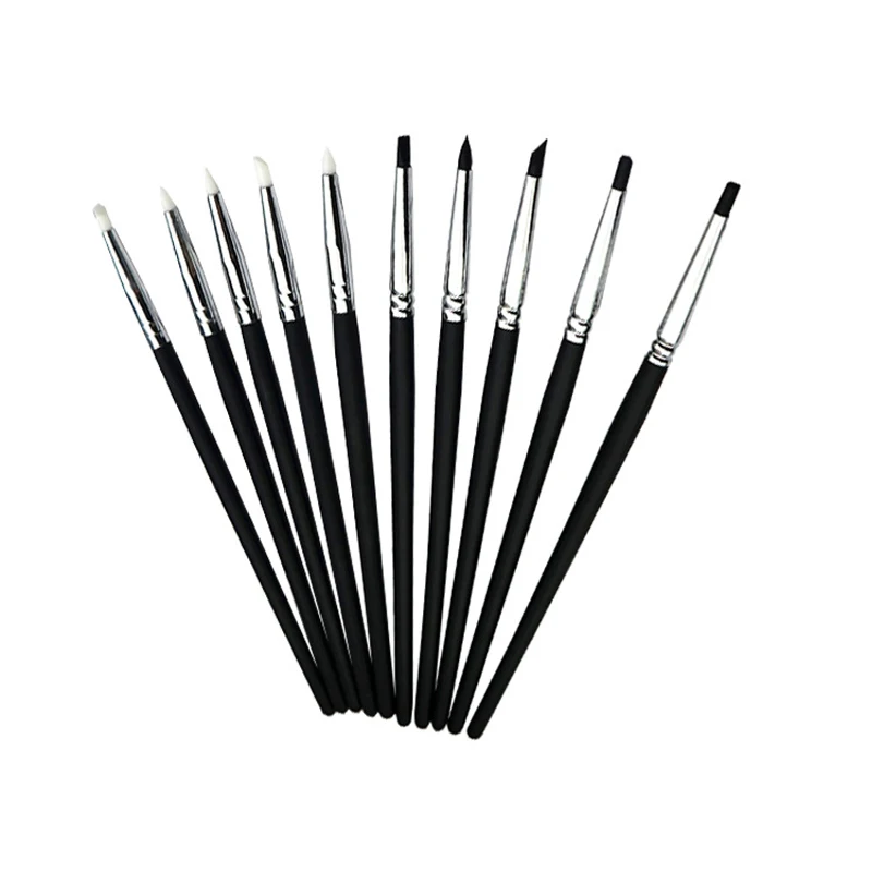 5pcs Dental lab composite Silicone Resin Brush Pens Dentistry products  For Adhesive Resin Porcelain Teeth Denture Dentist Tools