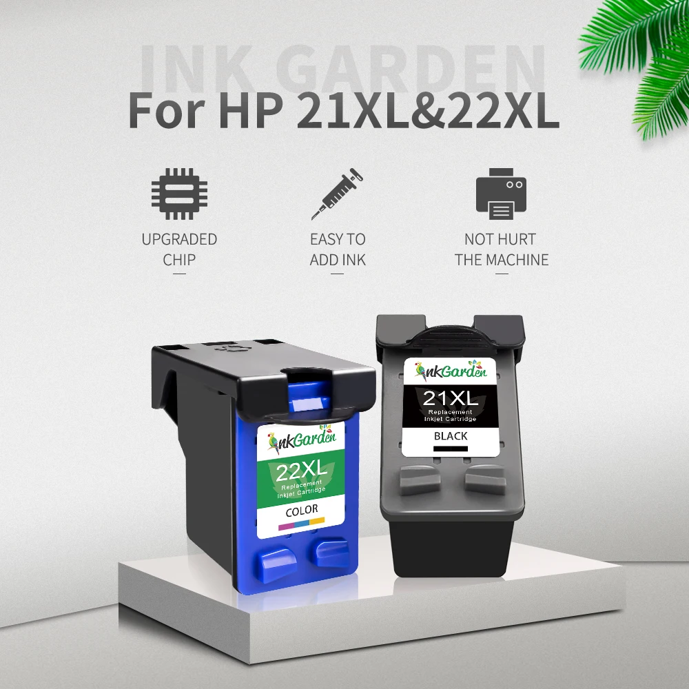 InkGarden Remanufactured For HP 21 22 HP 21 XL 22 XL Ink Cartridge For HP Deskjet D1360 D1368 D1415 D1420 D1430 D1445 D1455