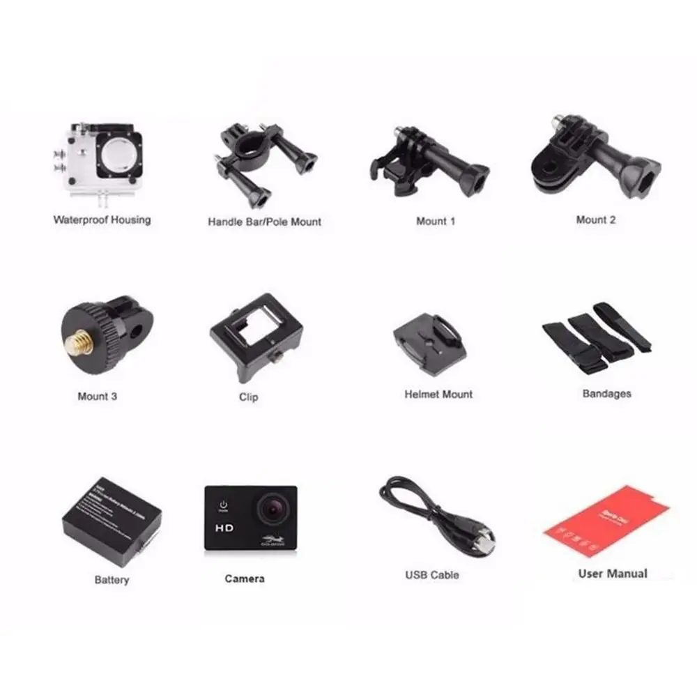 G22 1080P HD Shooting Waterproof Digital Video Camera COMS Sensor Wide Angle Lens Camera For Swimming Diving for Drop shipping