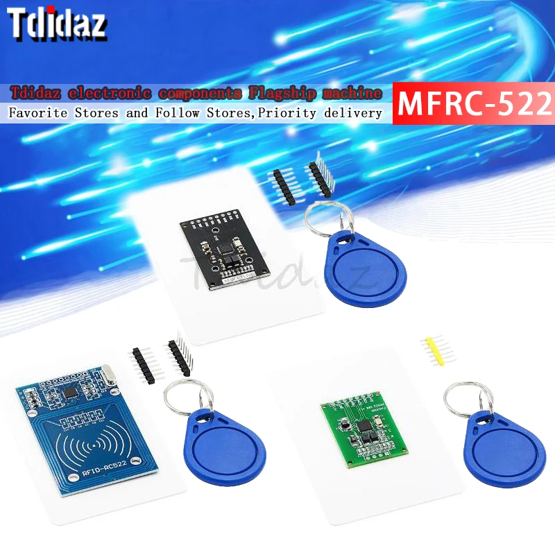 คุณภาพสูง MFRC-522 RC522 RFID NFC Reader RF IC Card เซนเซอร์โมดูลสำหรับ Arduino โมดูล + S50 NFC การ์ด + NFC แหวน