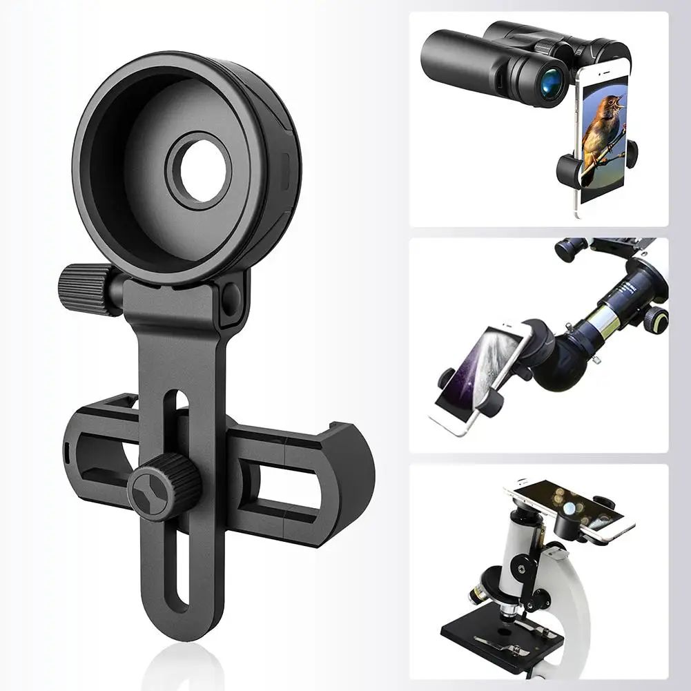 Portable Telescope Microscope Holder Phone Stand Durable Adapter Universal Mount Fits for Almost All Smartphone