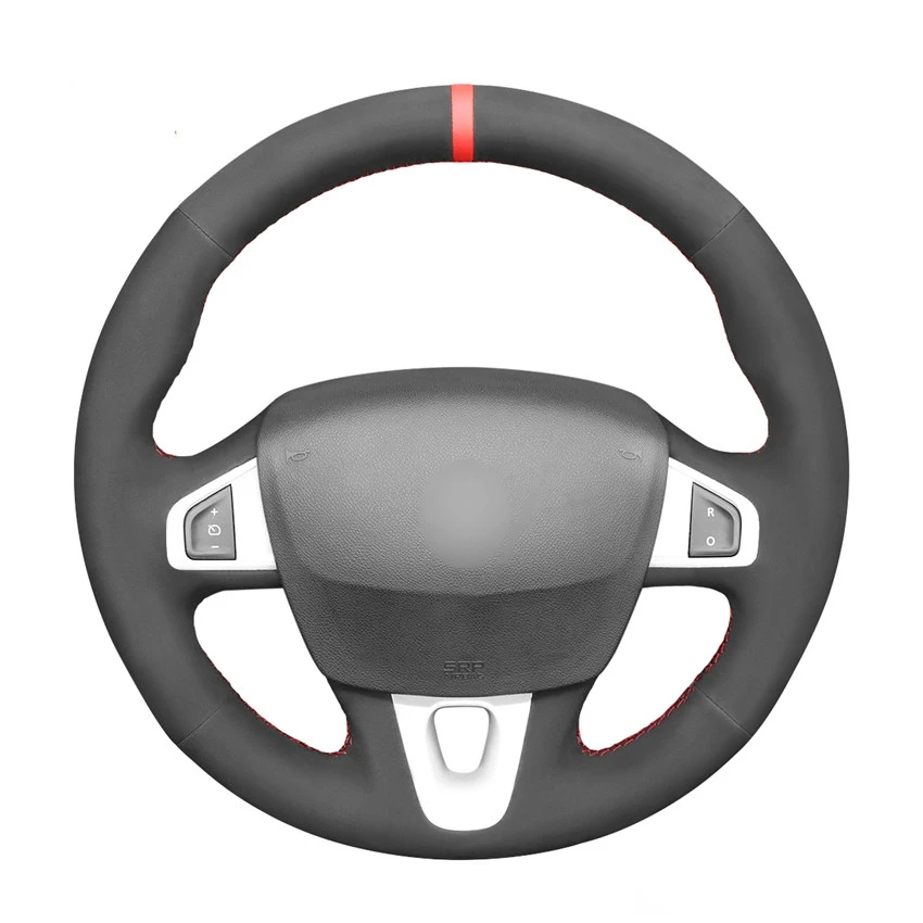 

DIY Hand Sew Black Suede Car Steering Wheel Cover for Renault Megane 3 (Coupe) RS 2010 2011 2012 2013 2014-2016